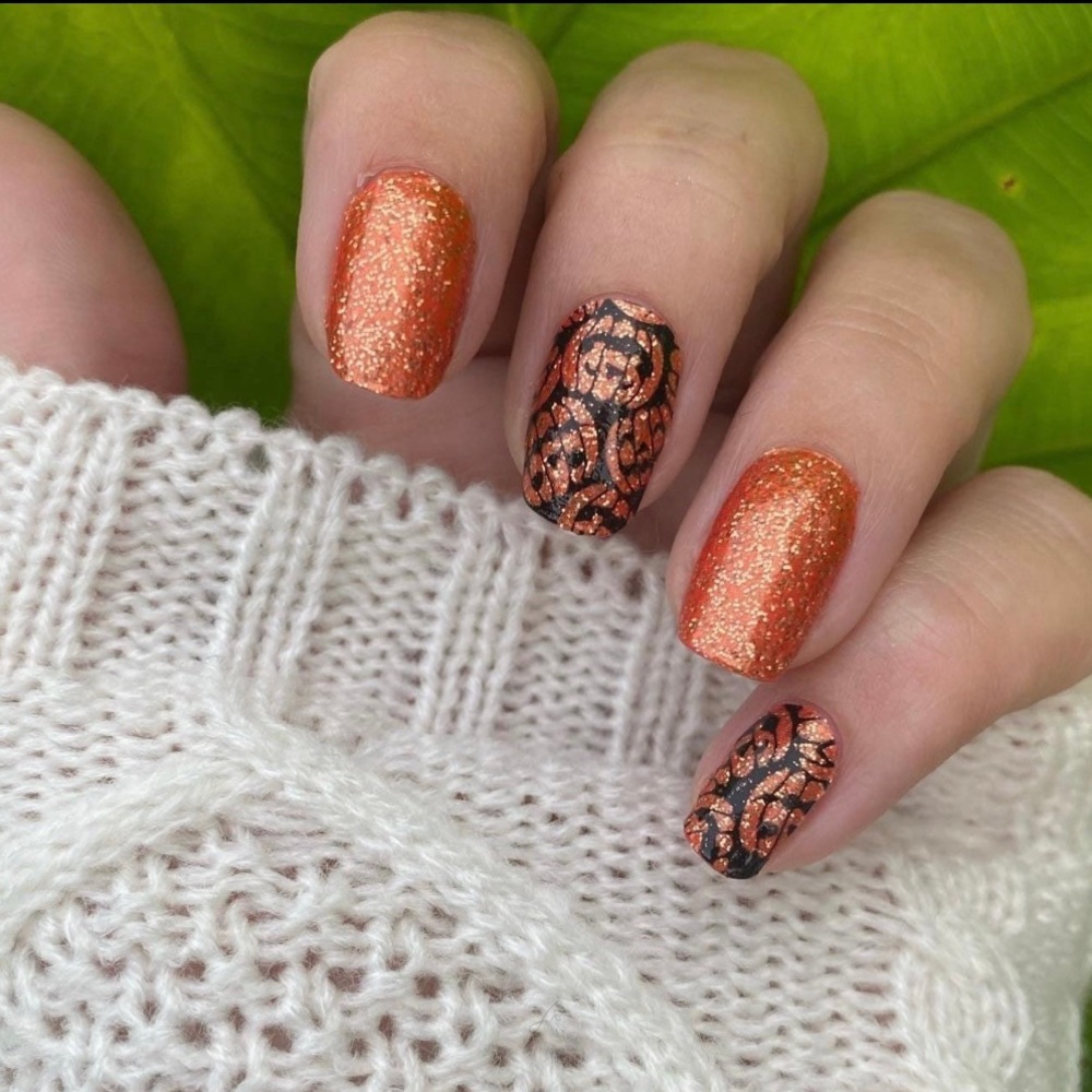 *Retired* Color Street: Jack of All Trades | Halloween Orange Black Pumpkin